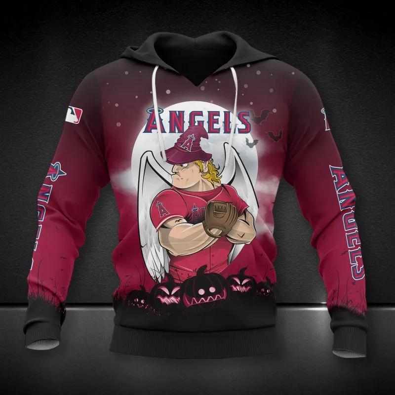 Los Angeles Angels Mascot All Over Print 3D MLB All Over Print Hoodie