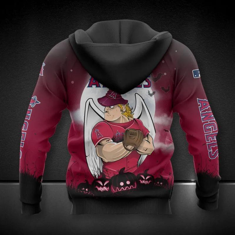 Alternative view of Los Angeles Angels Mascot All Over Print 3D MLB All Over Print Hoodie