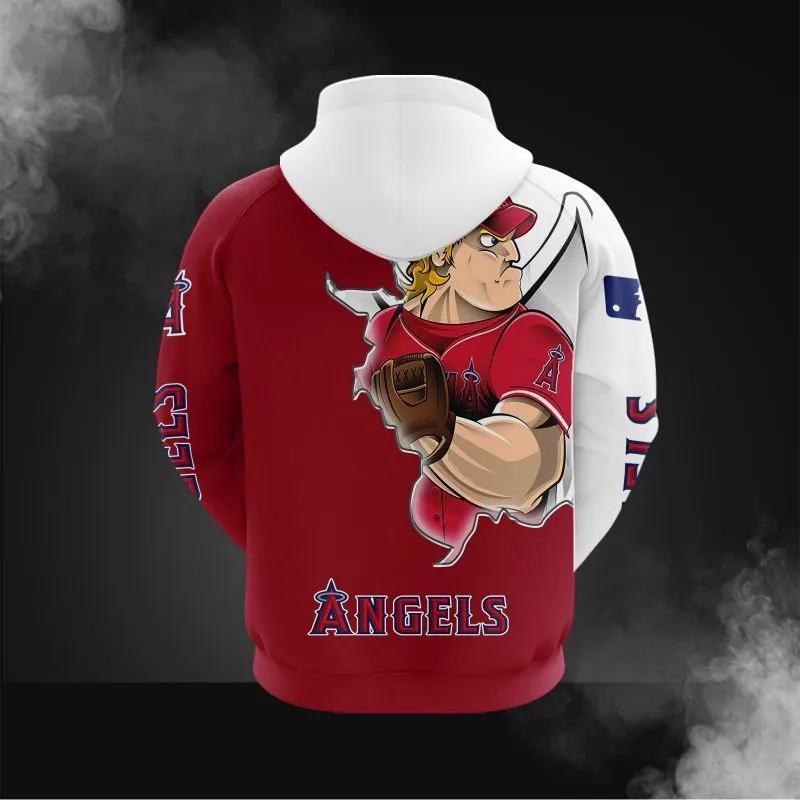Alternative view of Los Angeles Angels Mascot MLB All Over Print Hoodie