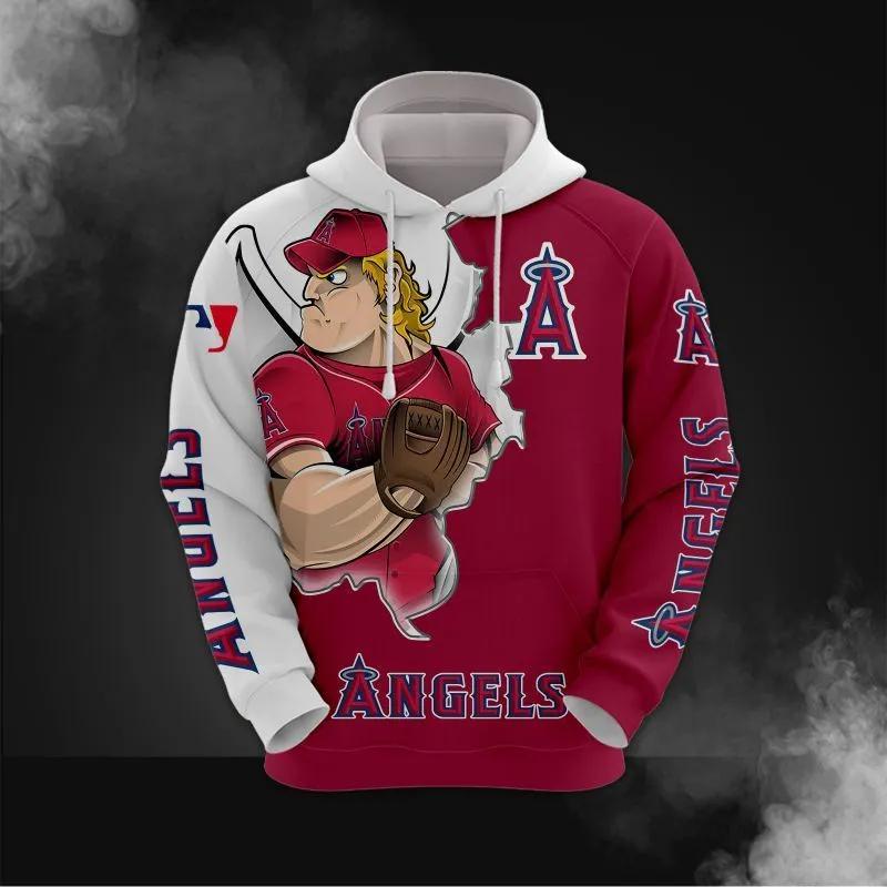 Los Angeles Angels Mascot MLB All Over Print Hoodie