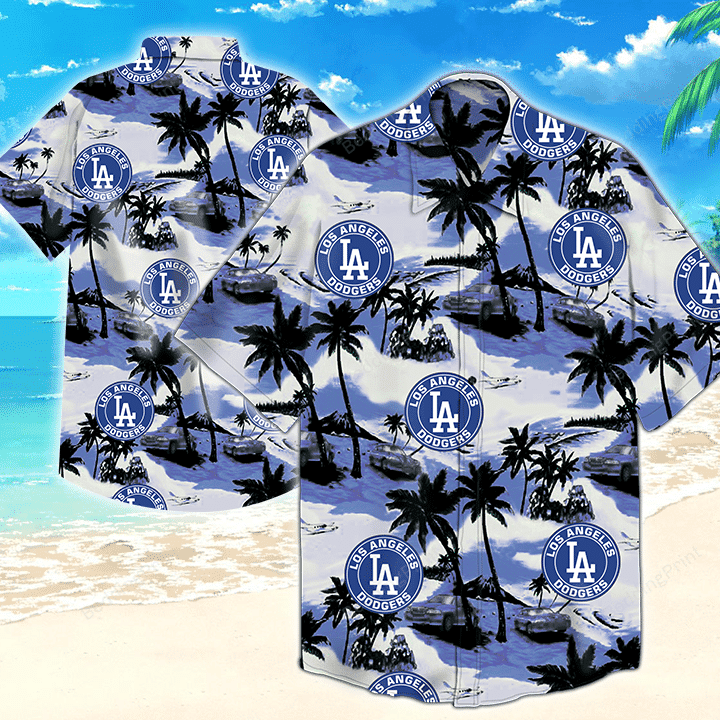 Los Angeles Dodgers Mlb Tommy Bahama Hawaiian Shirt Tropical Aloha Button Up