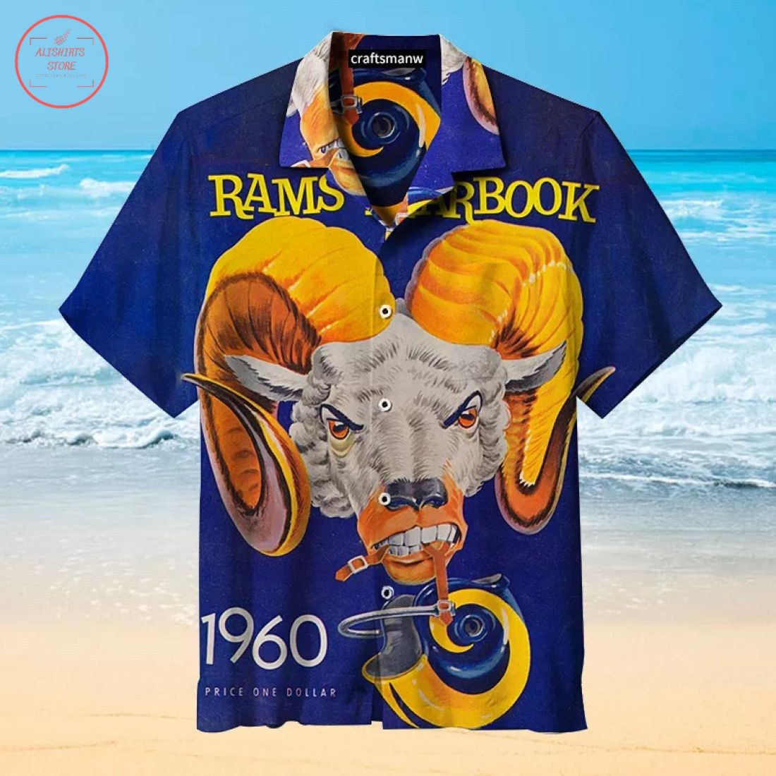 Los Angeles Rams Classic1 Hawaiian Shirt Tropical Aloha Button Up