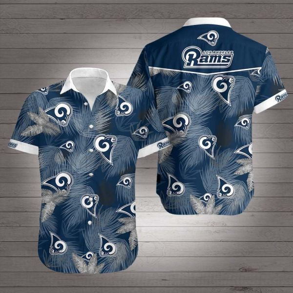 Los Angeles Rams Hawaiian Shirt Tropical Aloha Button Up