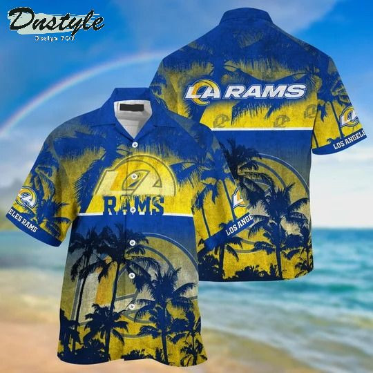 Los Angeles Rams Summer Hawaiian Shirt Tropical Aloha Button Up