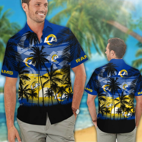 Los Angeles Rams Tropical Hawaiian Shirt Tropical Aloha Button Up