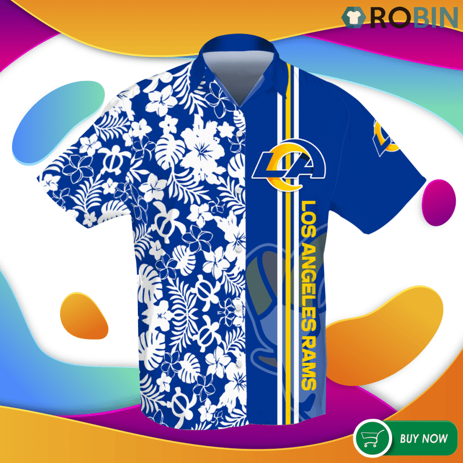 Los Angeles Rams Up Hawaiian Shirt Tropical Aloha Button Up
