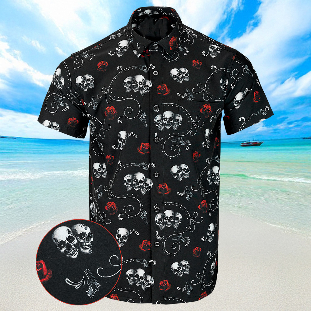 Los Muertos Hawaiian Shirt Button Up Shirts Summer Gifts For Father