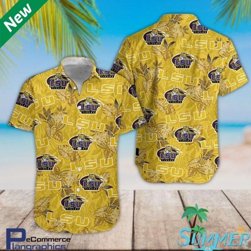 Lsu Tigers Aloha Shirt Hawaiian Shirt Tropical Aloha Button Up
