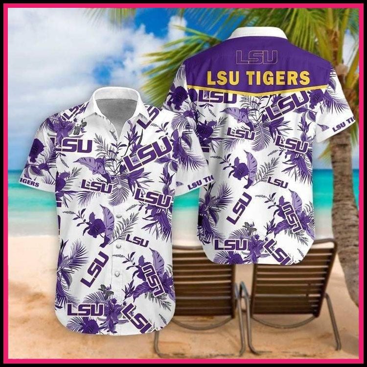 Lsu Tigers Hawaiian Shirt Tropical Aloha Button Up