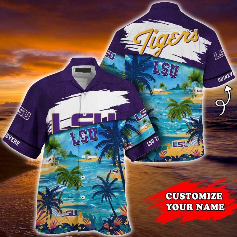 Lsu Tigers Ncaa Personalized Summer Hawaiian Shirt Tropical Aloha Button Up