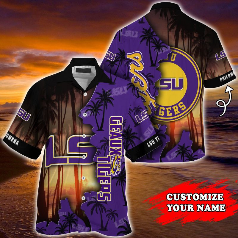 Lsu Tigers Ncaa Personalized Summer Hawaiian Shirt Tropical Aloha Button Up