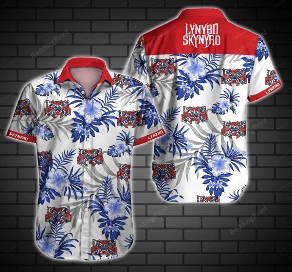 Lynyrd Skynyrd Hawaiian Shirt Tropical Aloha Button Up