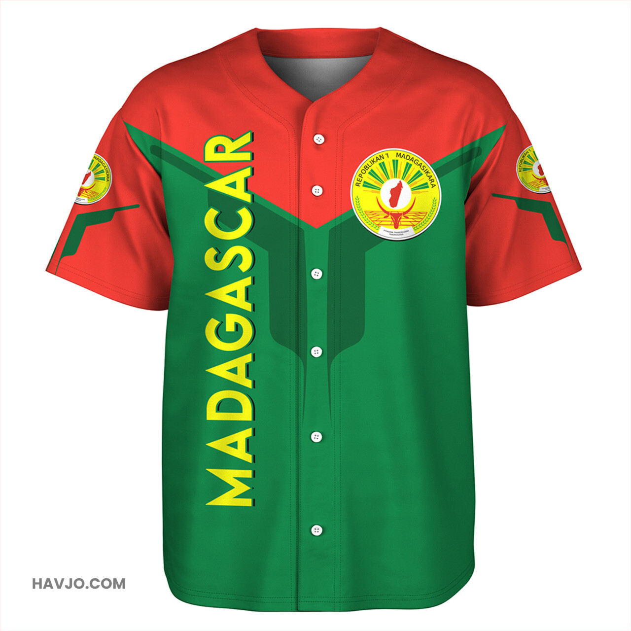 Madagascar Arrow Style Baseball Jersey