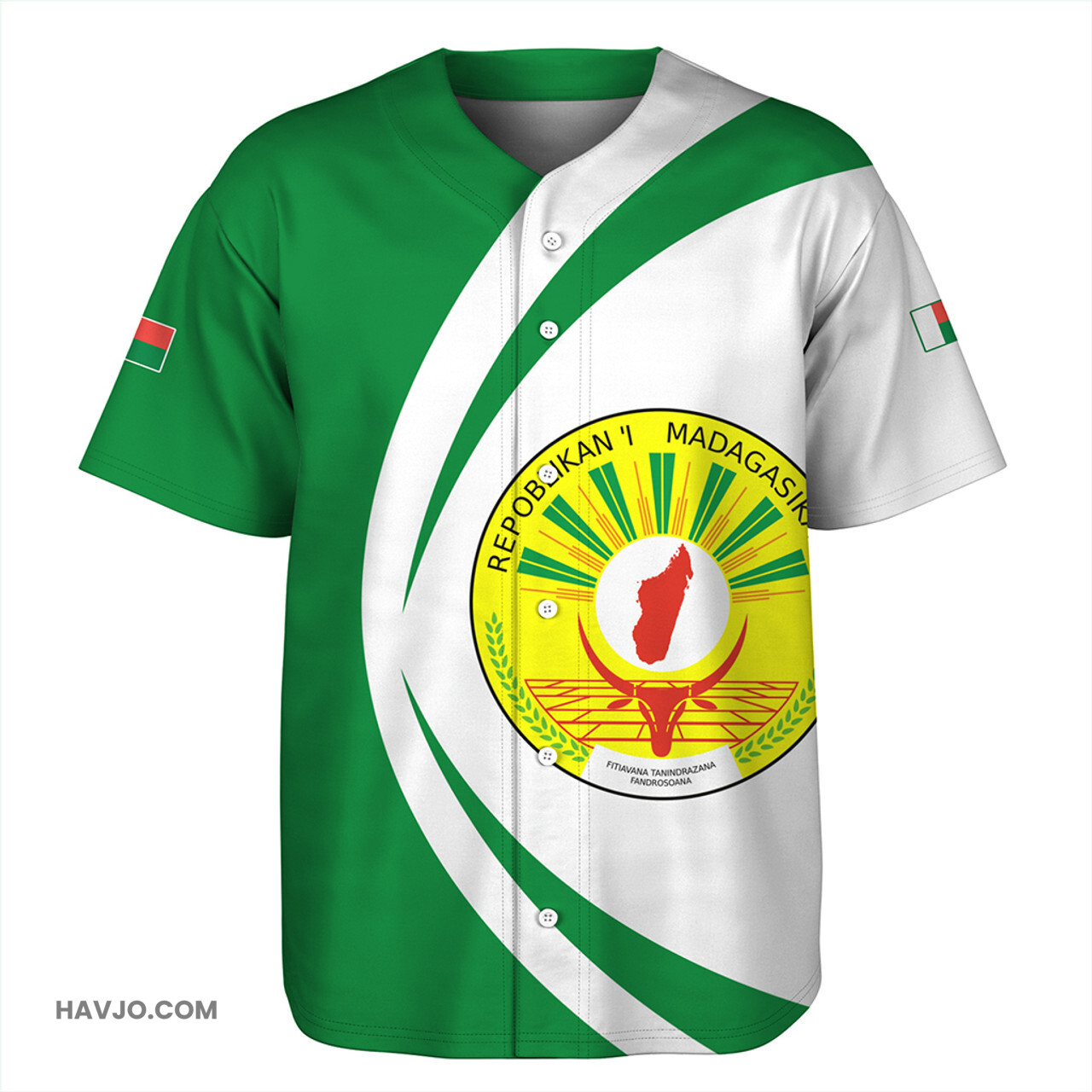 Madagascar Circle Style Baseball Jersey