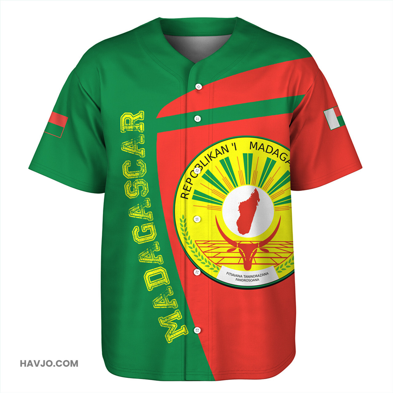 Madagascar Half Concept Baseball Jersey