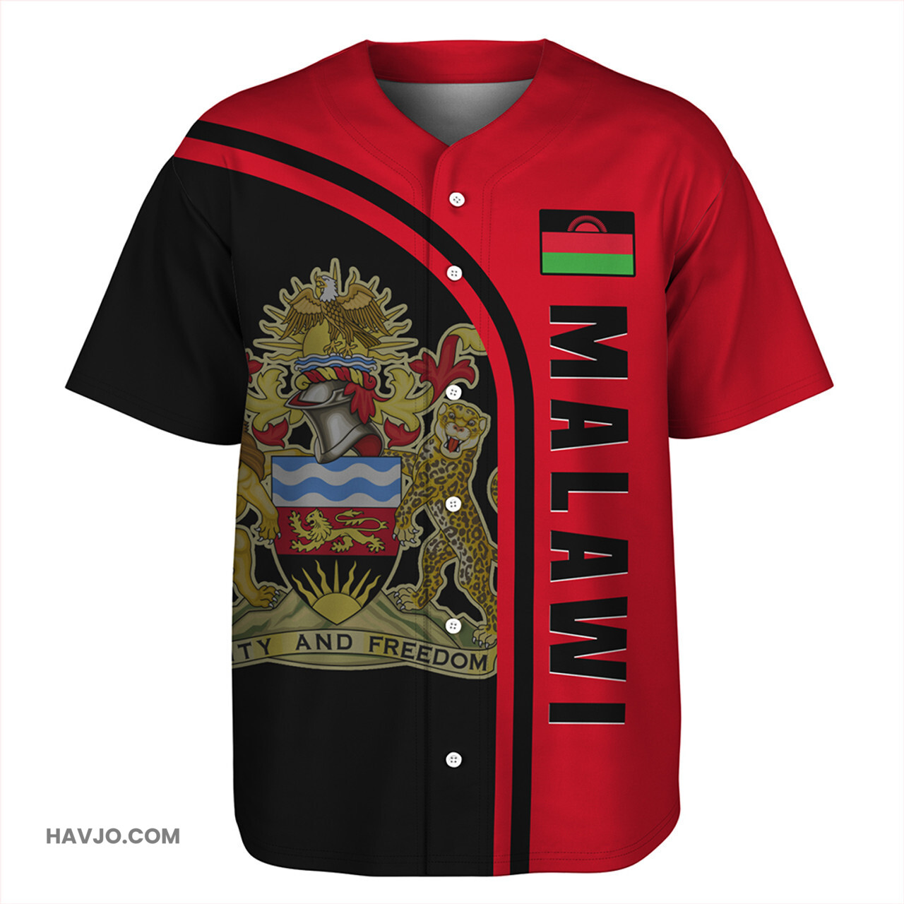 Malawi Custom In My Heart Baseball Jersey