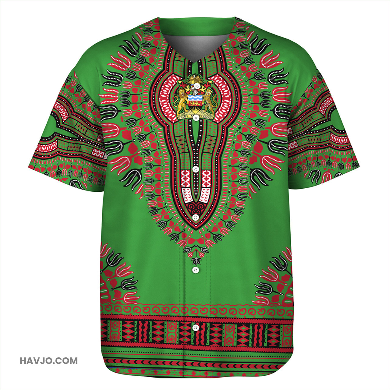 Malawi Dashiki Baseball Jersey
