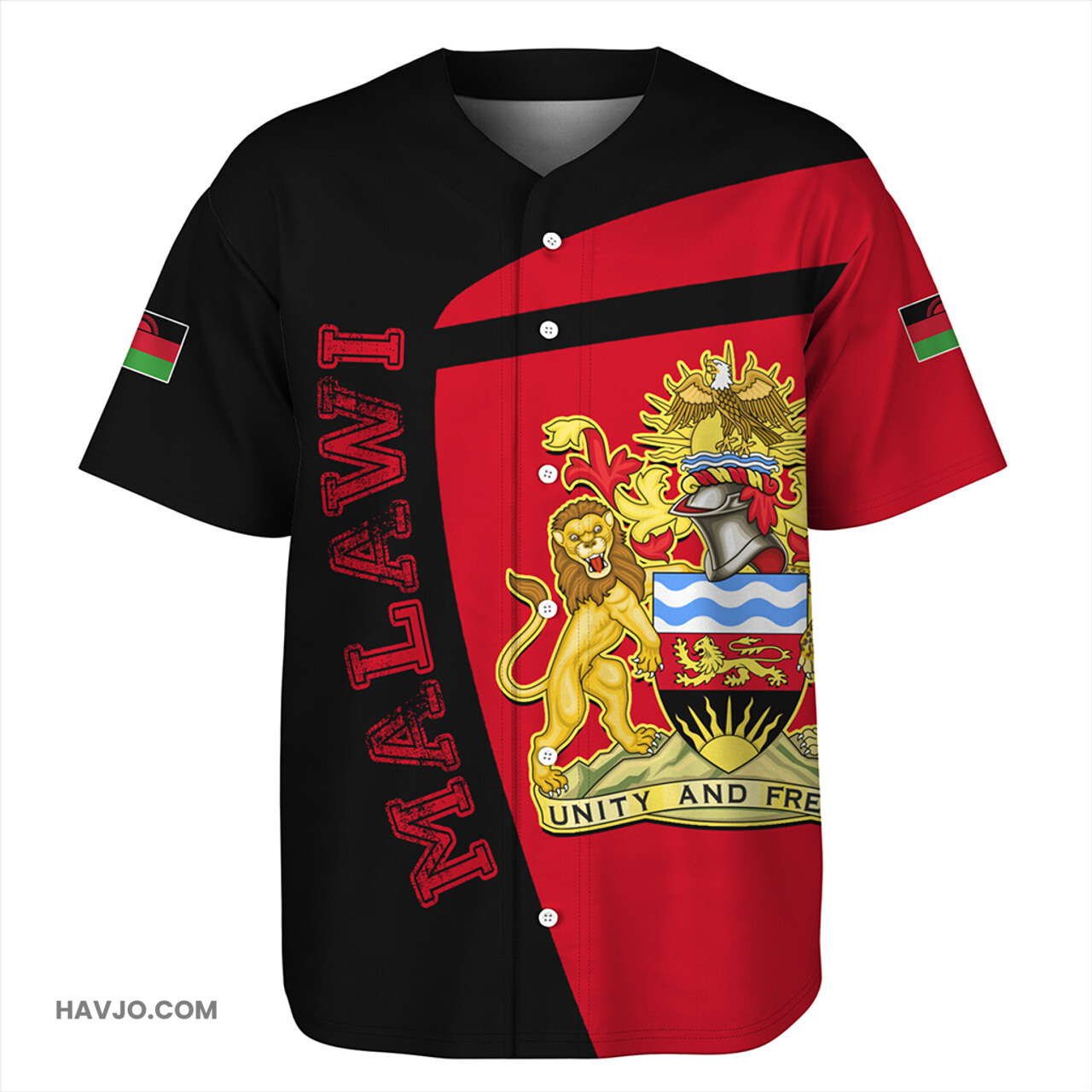 Malawi Half Concept Baseball Jersey