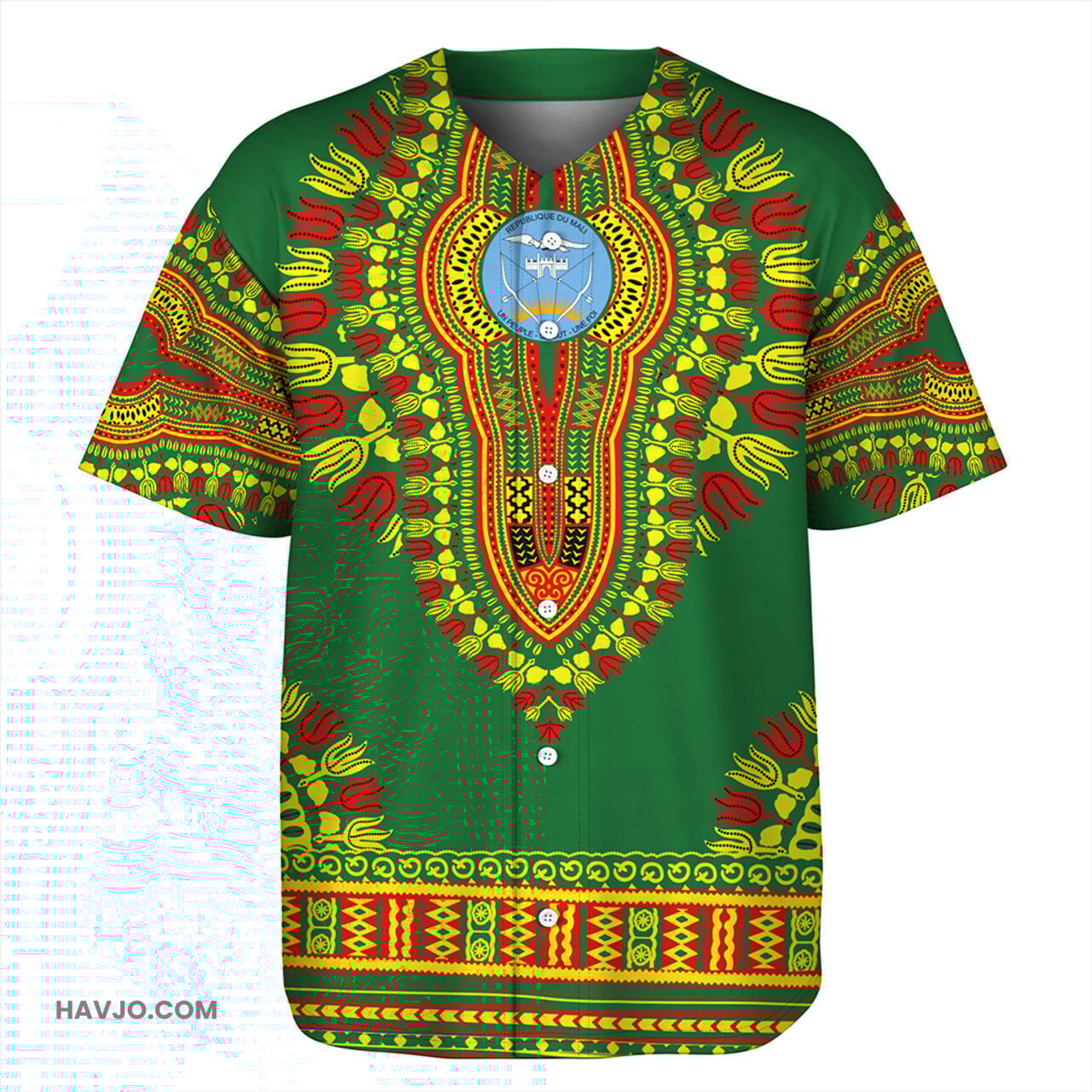 Mali Dashiki Baseball Jersey