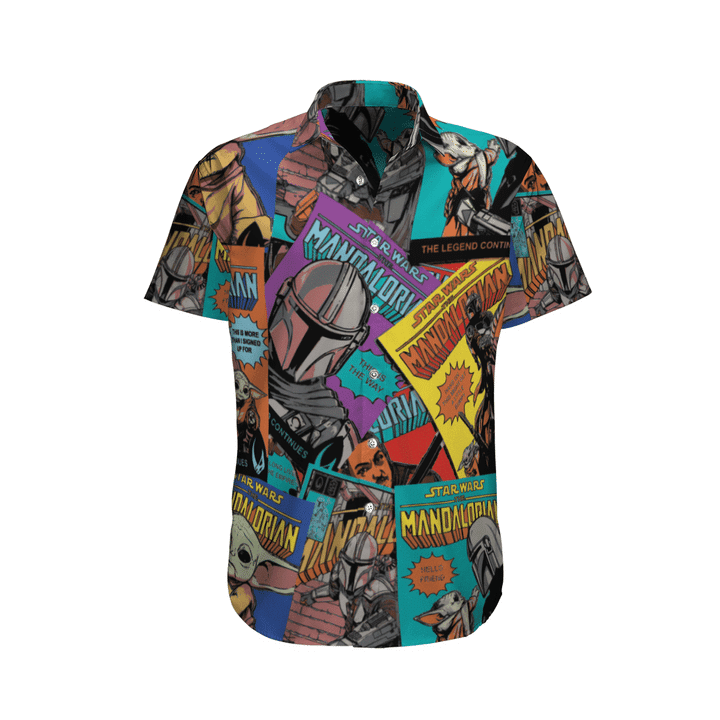 Mandalorian Mando Star Wars Shirts Star Wars Hawaiian Shirt Tropical Aloha Button Up