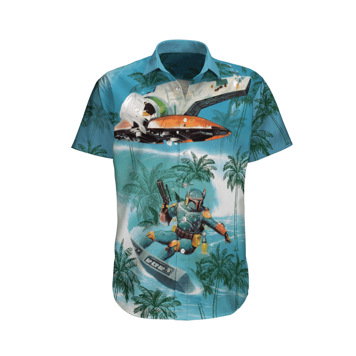 Mandalorian Mando Star Wars Shirts Star Wars Hawaiian Shirt Tropical Aloha Button Up