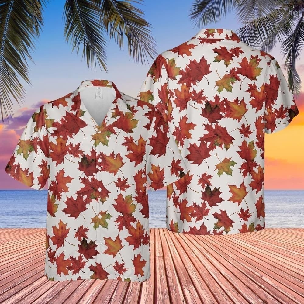 Maple Leaf Hawaiian Shirt Tyler Durden Fight Club Brad Pitt Fight Club Hawaiian Shirt Merch