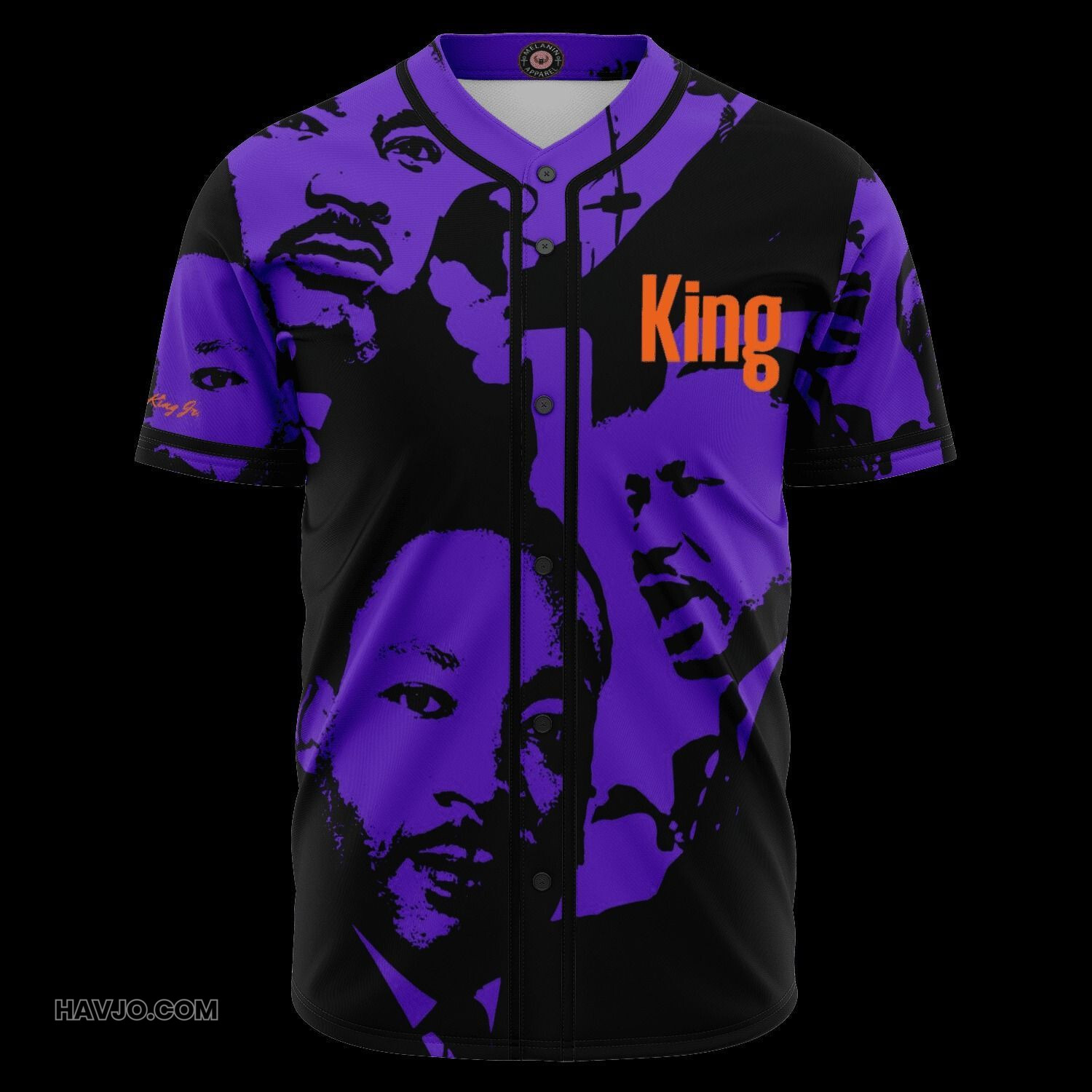 Martin Luther King Jr Purple Baseball Jersey