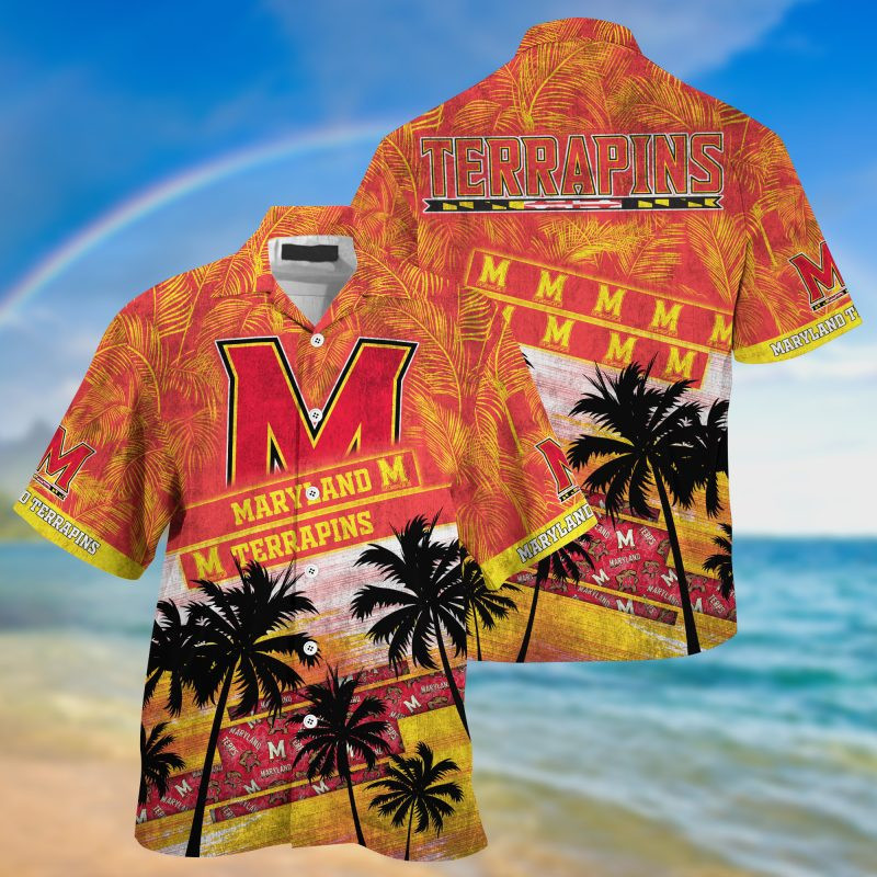 Maryland Terrapins Ncaa Trending Summer Hawaiian Shirt Tropical Aloha Button Up