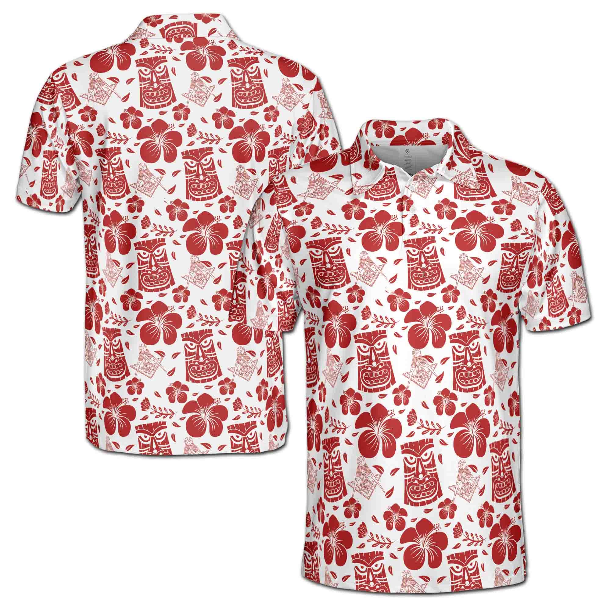 Masonic Master Mason Taki Taki Pattern Men's Polo Shirt