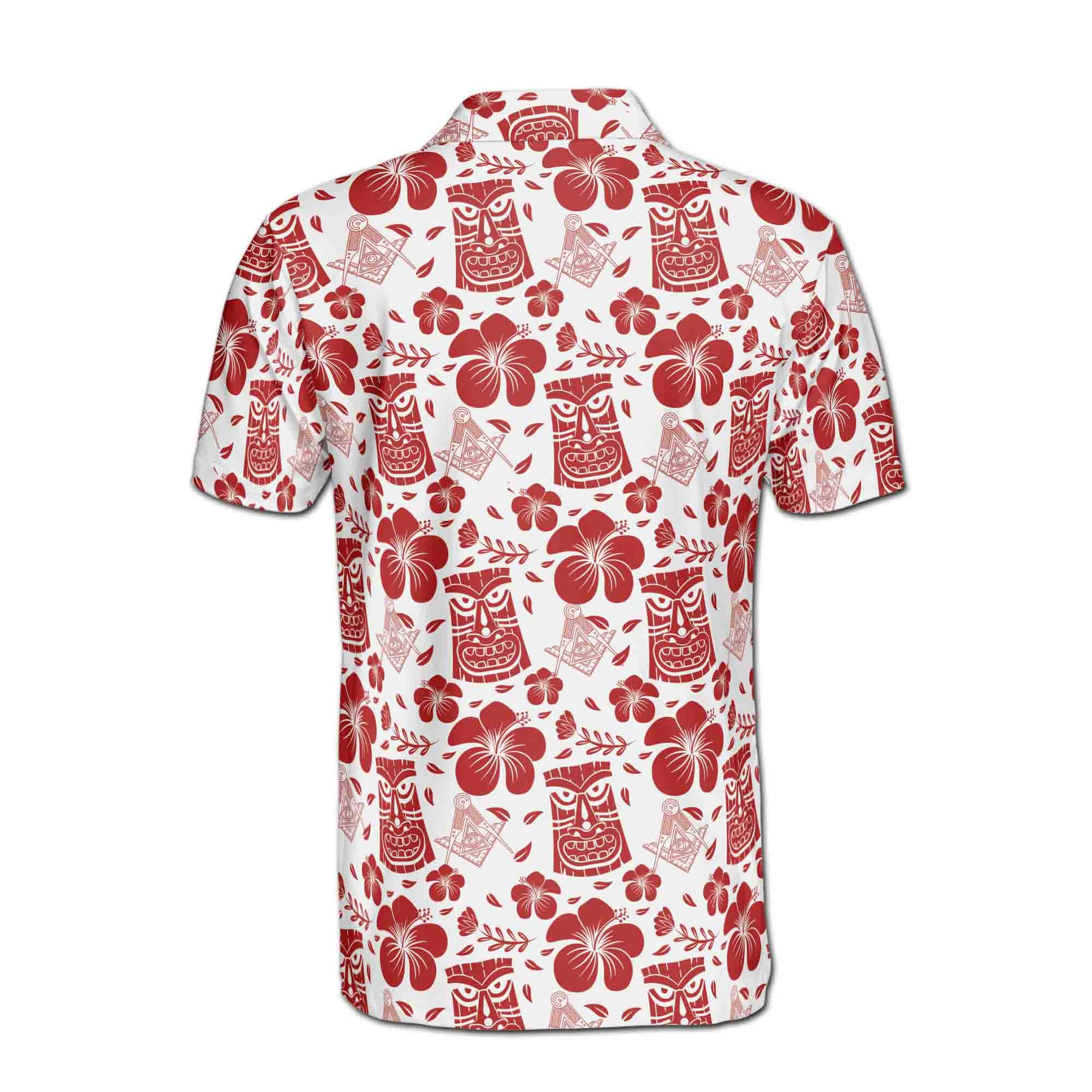 Masonic Master Mason Taki Taki Pattern Men's Polo Shirt - Image 4