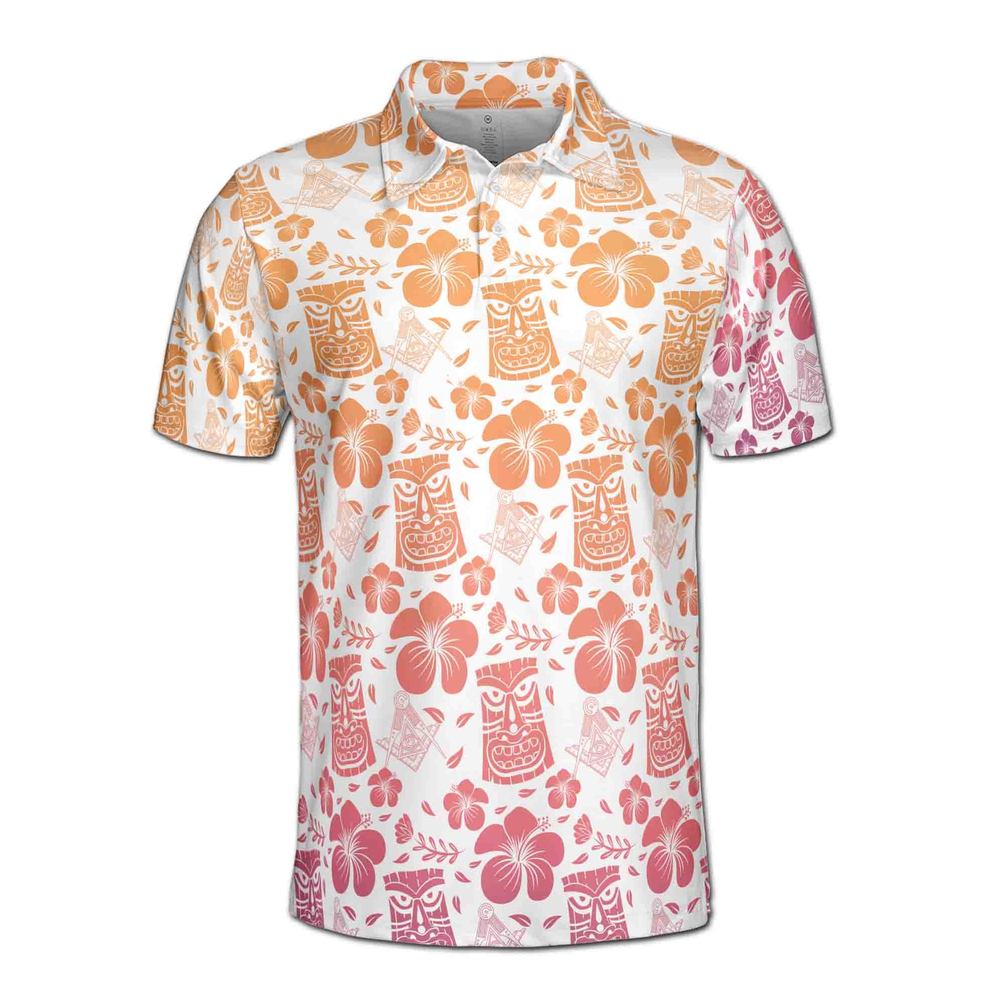 Masonic Master Mason Taki Taki Pattern Men's Polo Shirt - Image 5