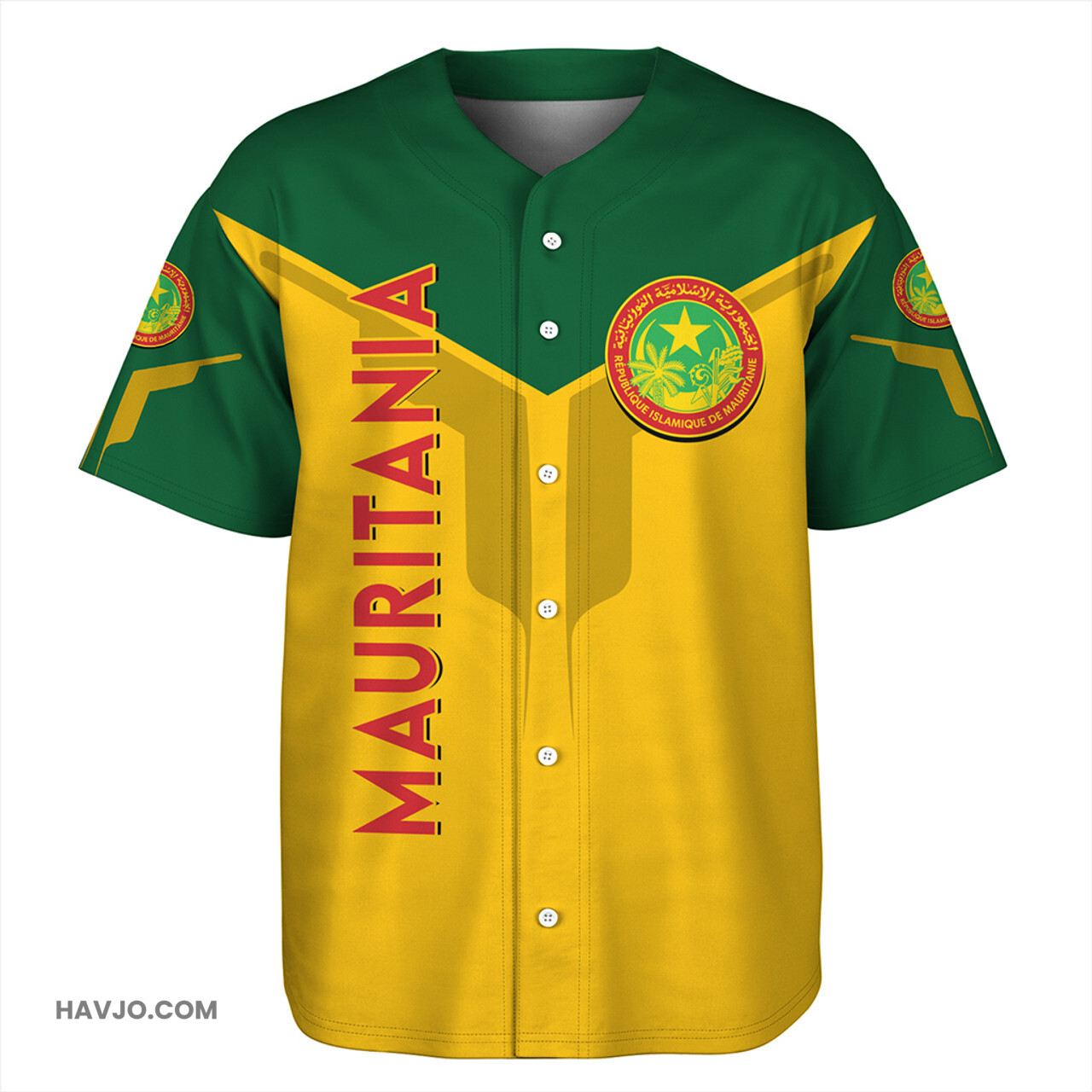 Mauritania Arrow Style Baseball Jersey