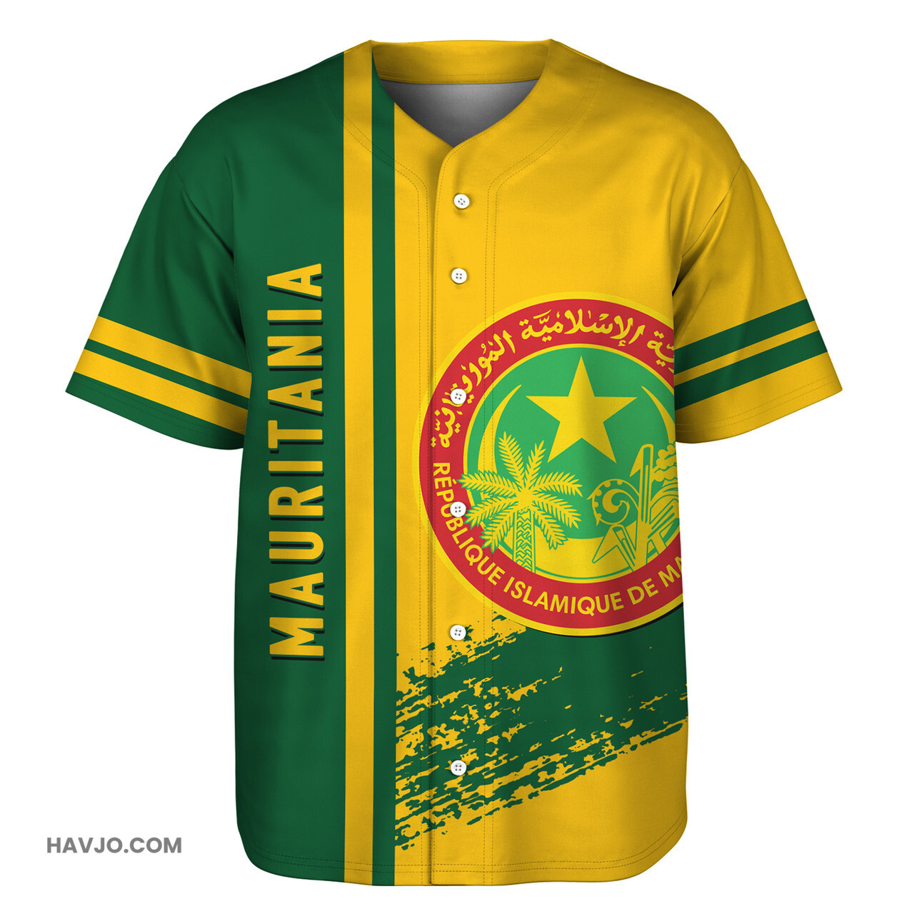 Mauritania Quater Style Baseball Jersey