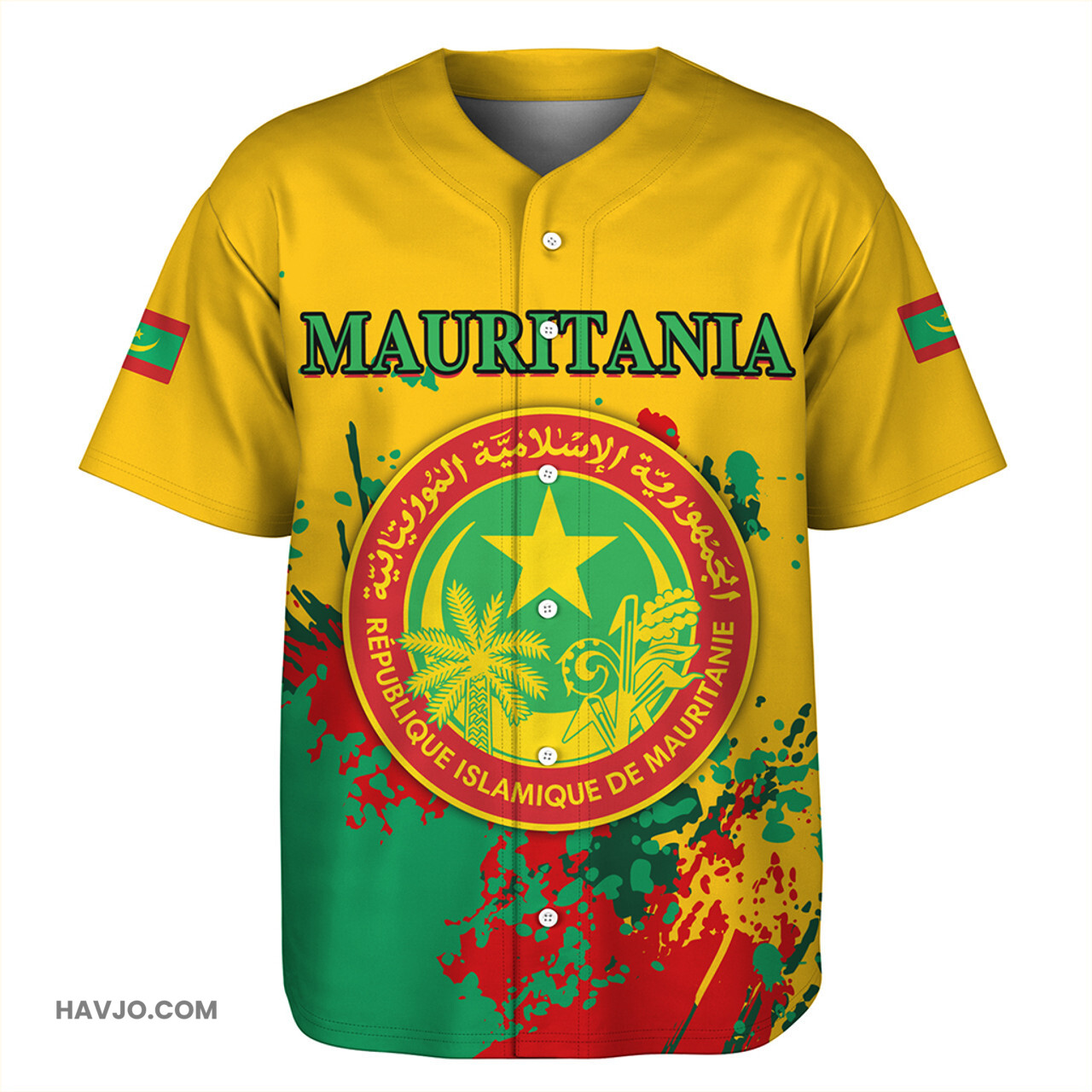 Mauritania Spanit Style Baseball Jersey