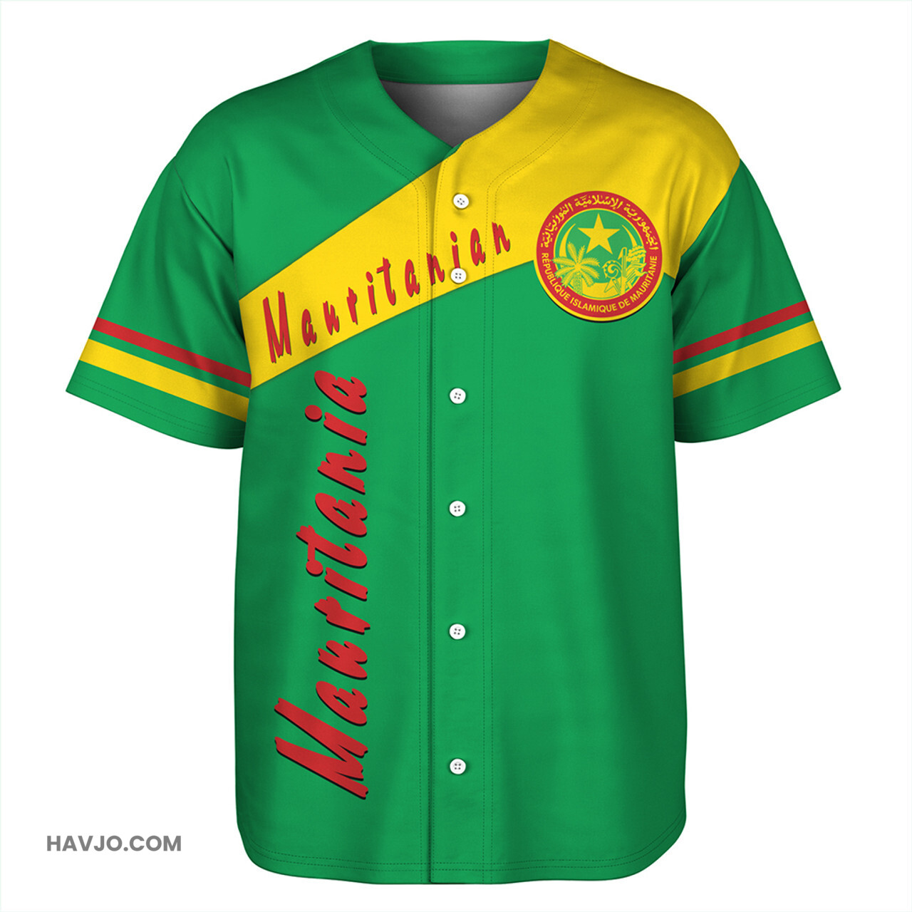 Mauritania Sport Style Baseball Jersey
