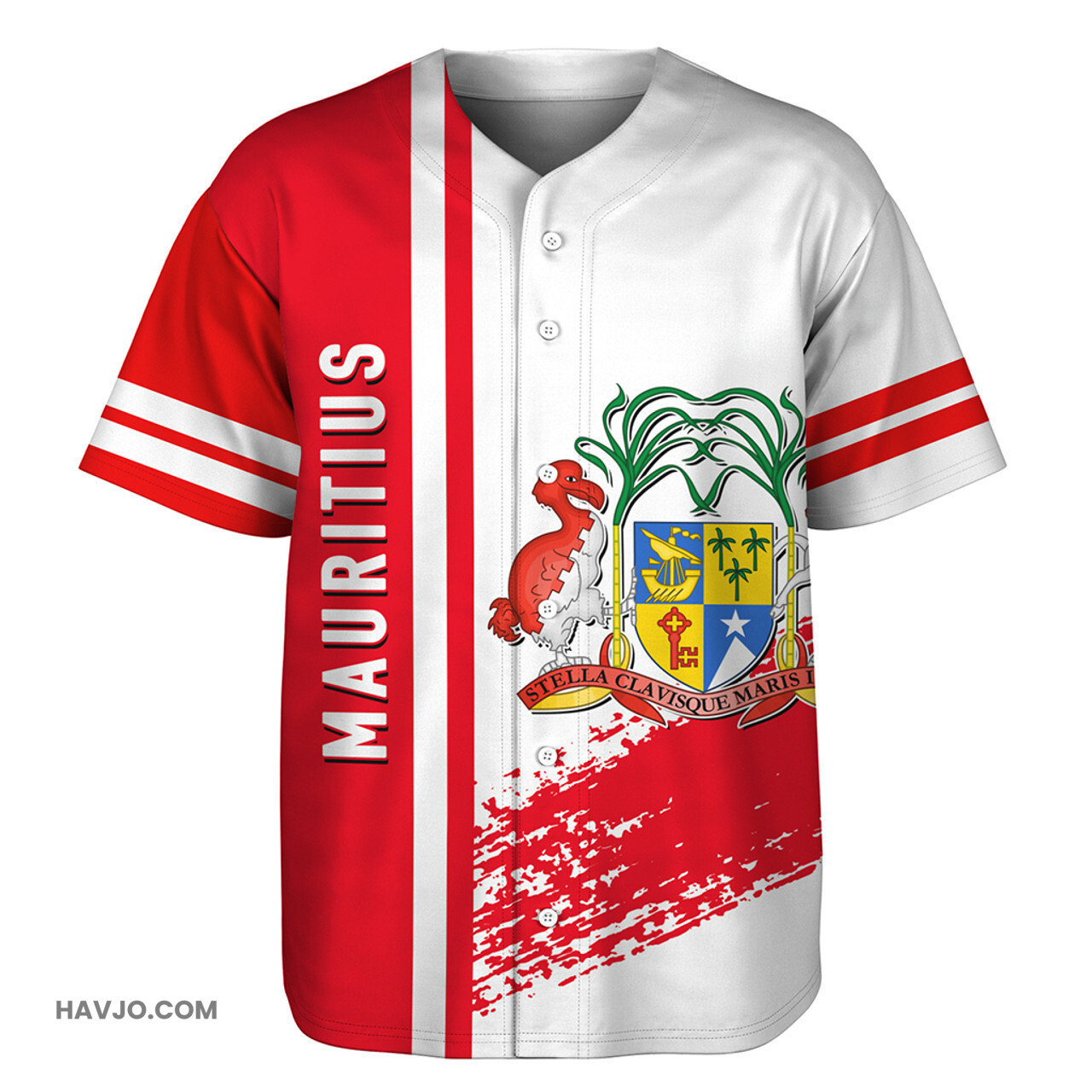 Mauritius Quater Style Baseball Jersey