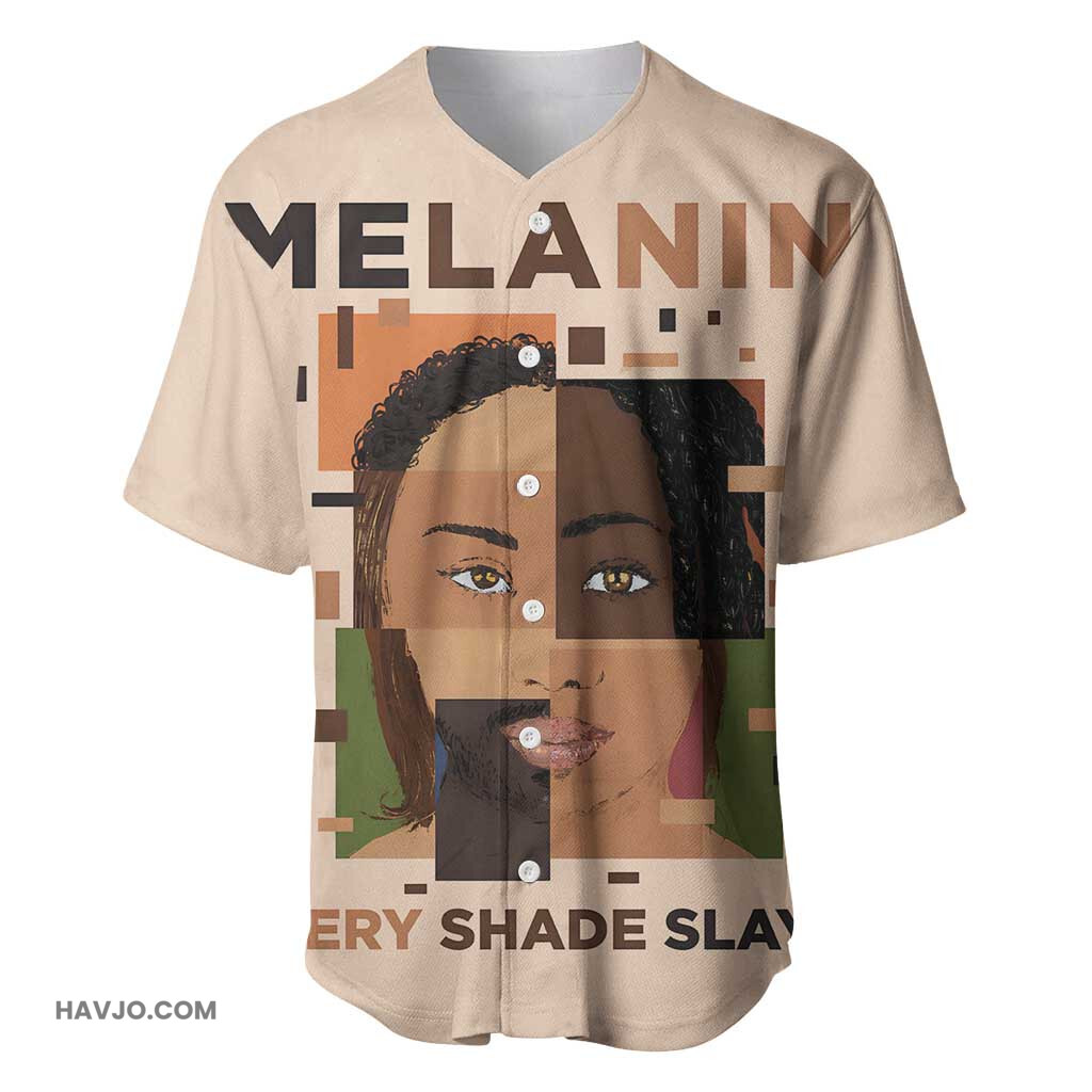 Melanin Every Shade Slays Afro Women Baseball Jersey