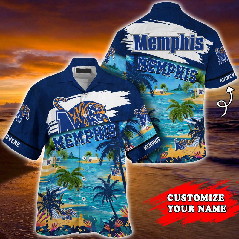 Memphis Tigers Ncaa Personalized Summer Hawaiian Shirt Tropical Aloha Button Up