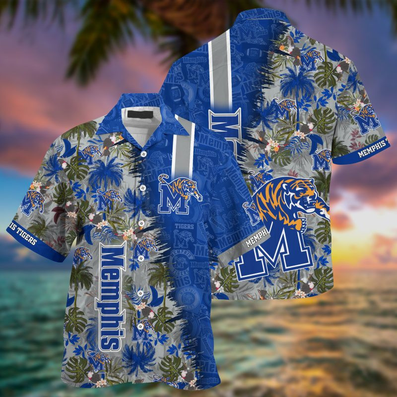 Memphis Tigers Ncaa Summer Hawaiian Shirt Tropical Aloha Button Up
