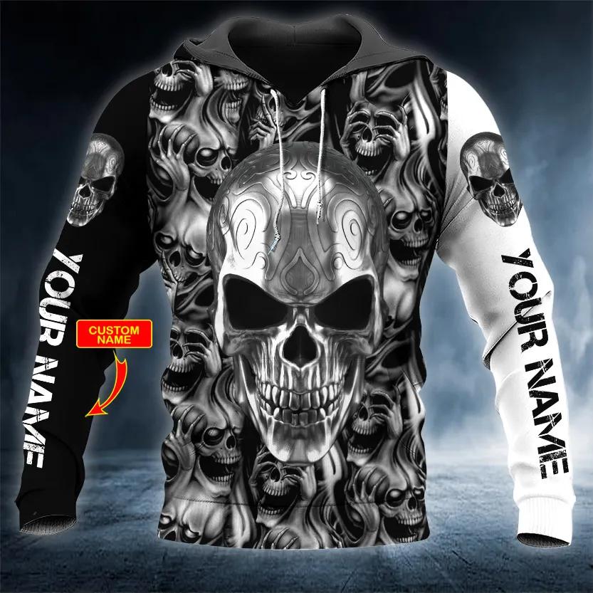 Metal Angry Skull Custom 3D All Over Print Hoodie
