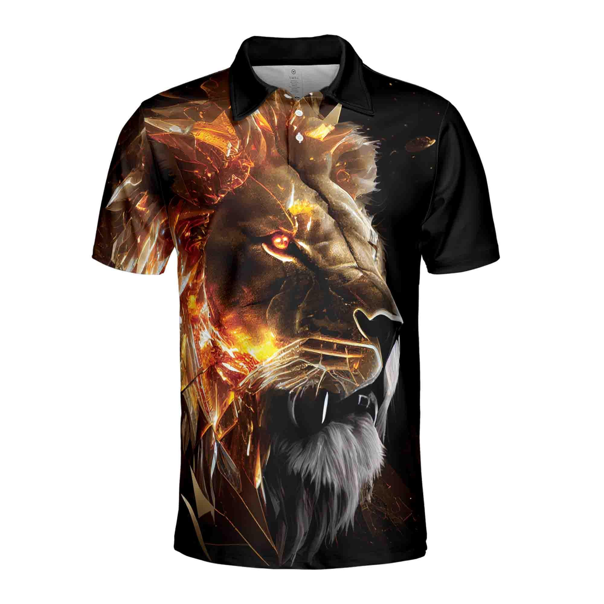 Alternative view of Meteorite Lion Passion Men's Polo Shirt