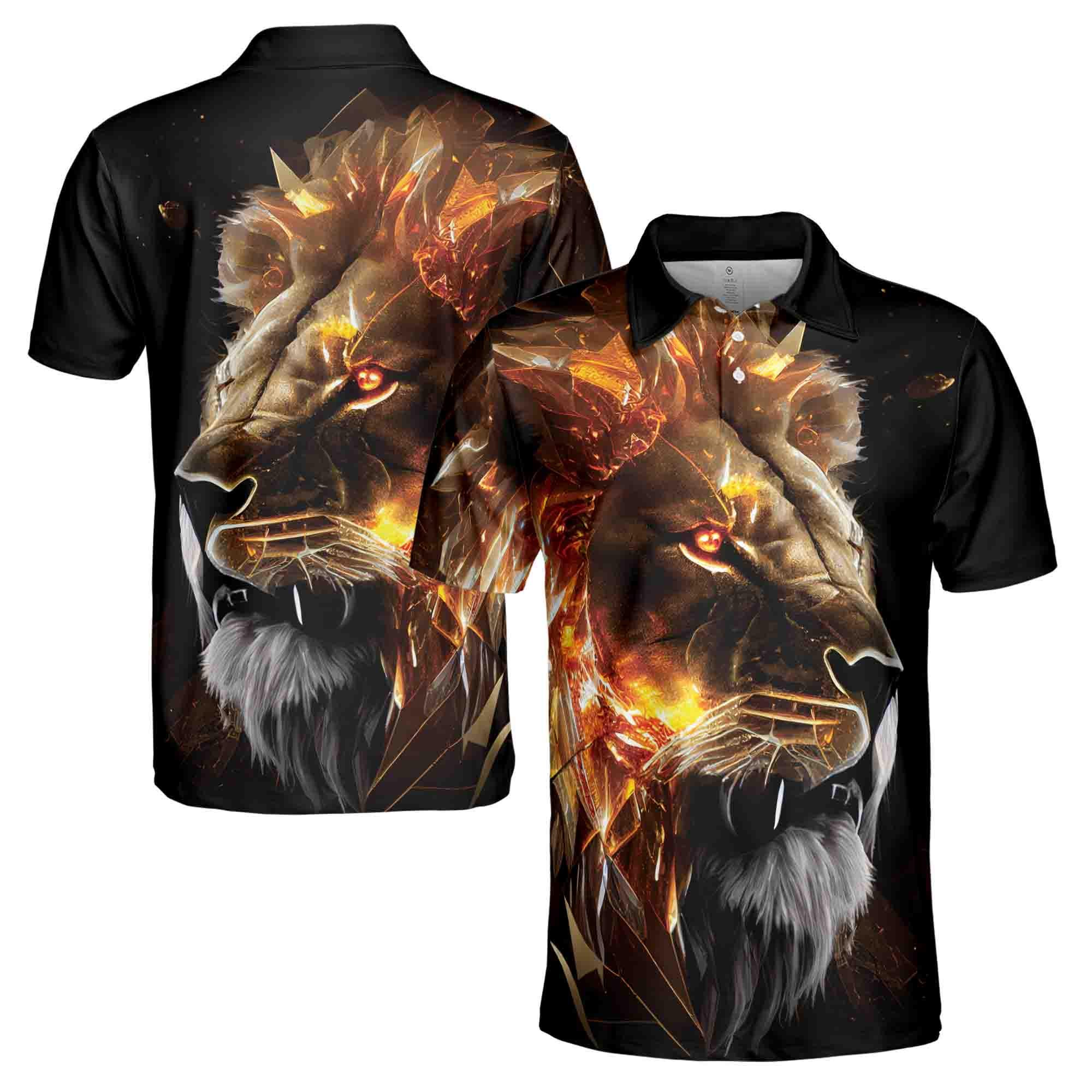 Meteorite Lion Passion Men's Polo Shirt