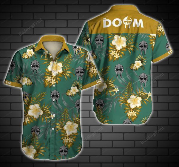 Mf Doom Hawaiian Shirt Tropical Aloha Button Up