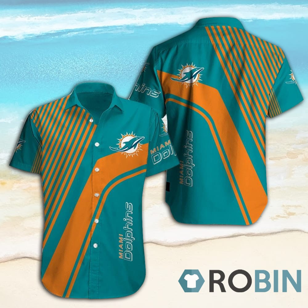 Miami Dolphins 3Hawaiian Shirt Tropical Aloha Button Up