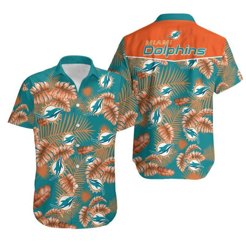 Miami Dolphins Floral Summer4 Hawaiian Shirt Tropical Aloha Button Up