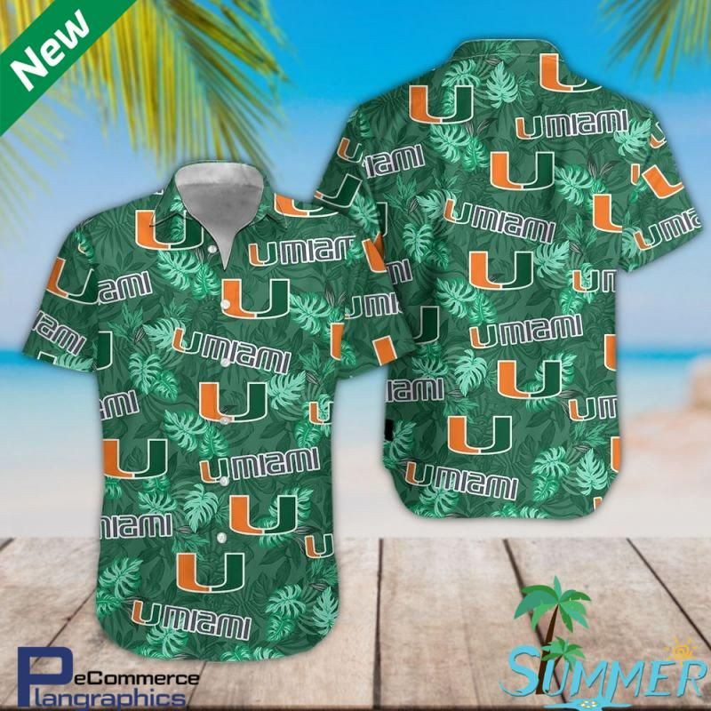 Miami Hurricanes Aloha Shirt Hawaiian Shirt Tropical Aloha Button Up