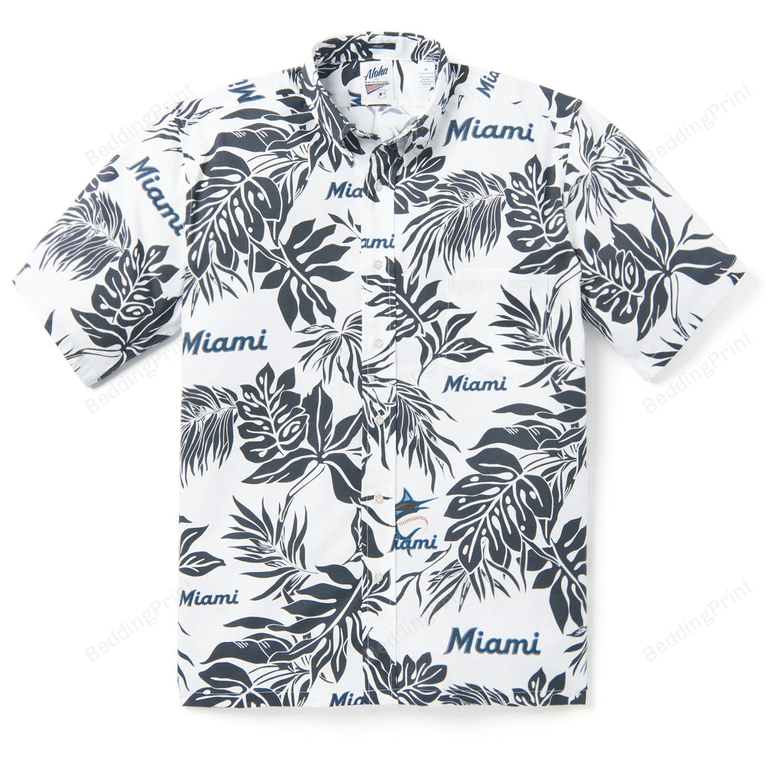 Miami Marlins Aloha Mlb Hawaiian Shirt Tropical Aloha Button Up