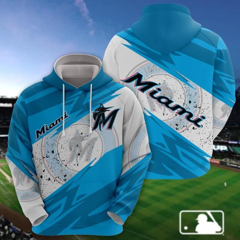 Miami Marlins MLB All Over Print Hoodie