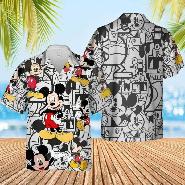 Mickey Mouse Disney Hawaiian Shirt Tropical Aloha Button Up