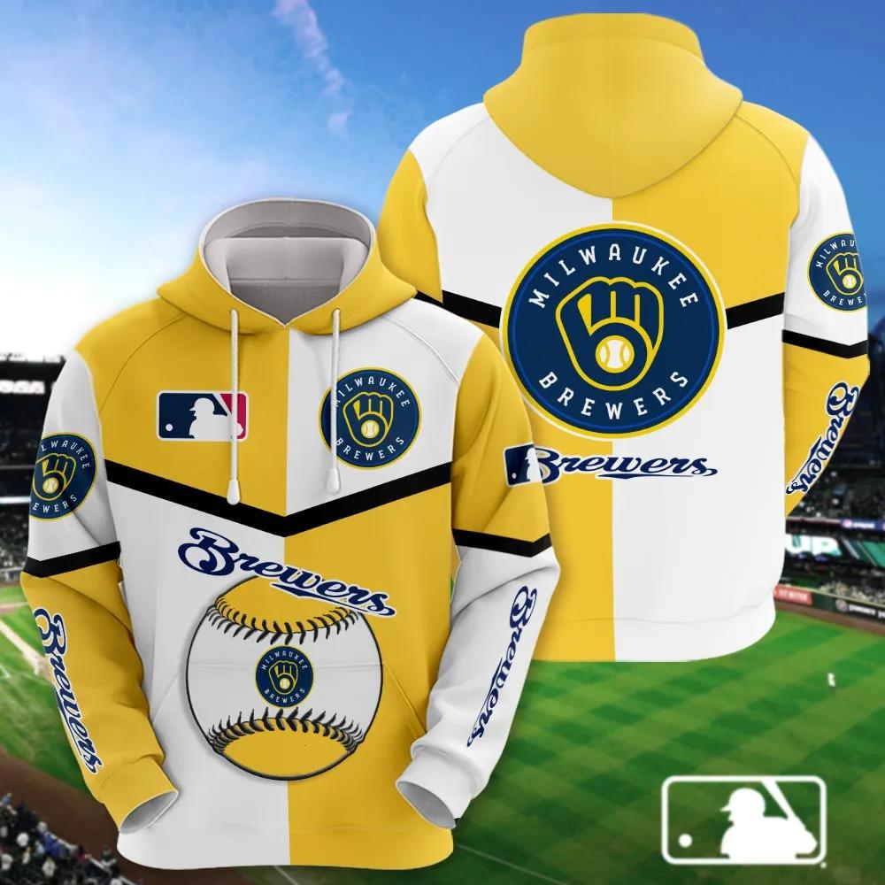 Milwaukee Brewers 3D MLB All Over Print Hoodie